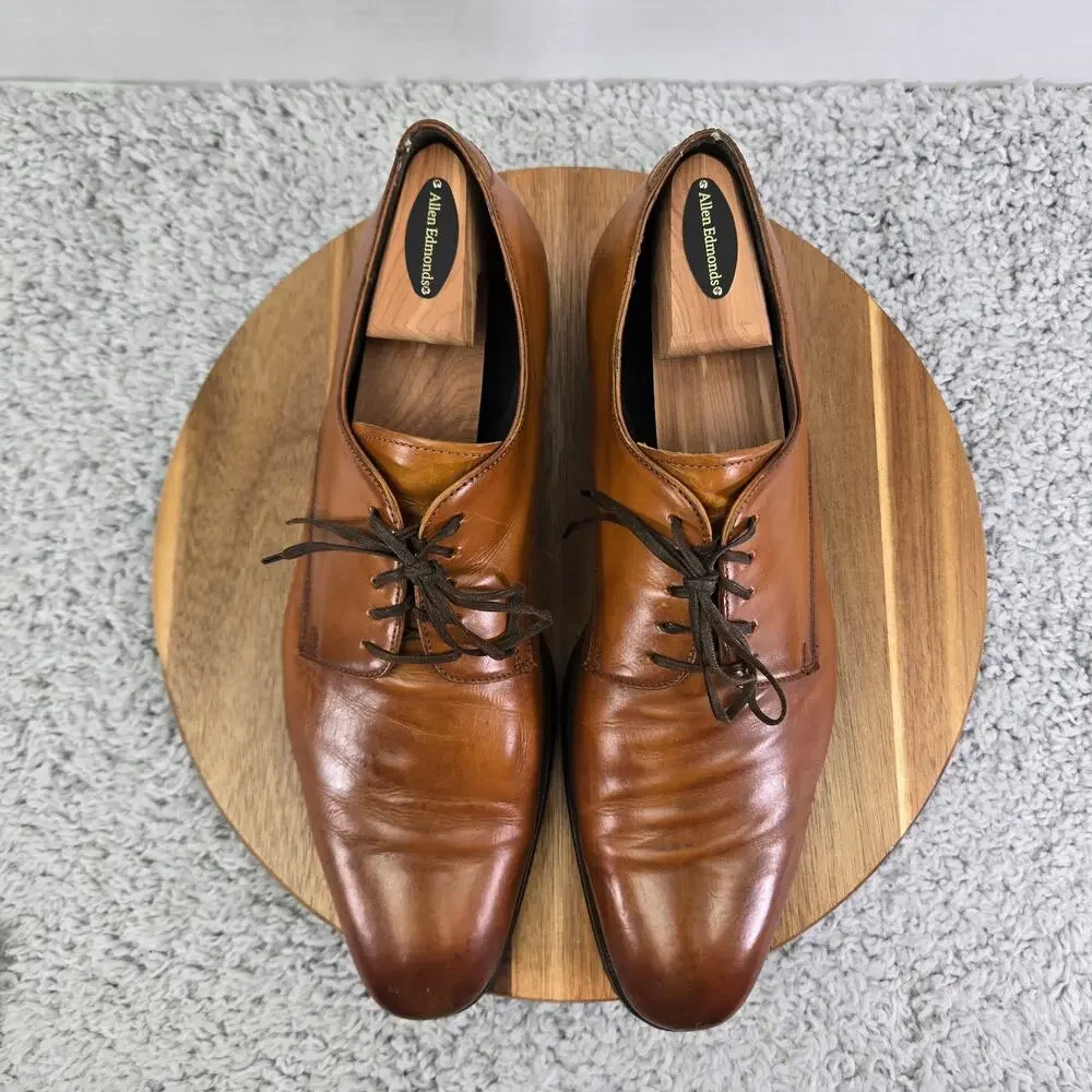 To Boot New York Mens 10 Brown Suede Plain Toe Casual Derby Oxford Dress Shoe